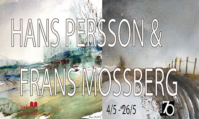 Bildbeskrivning saknas för evenemanget: Hans Persson och Frans Mossberg visar akvareller