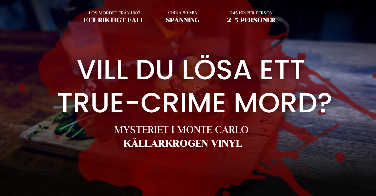 Bildbeskrivning saknas för evenemanget: Bli detektiv - lös ett mord på Källarkrogen Vinyl