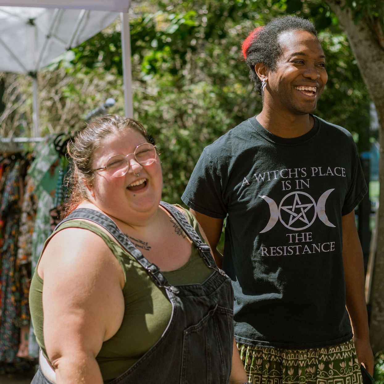 people smiling and laughing