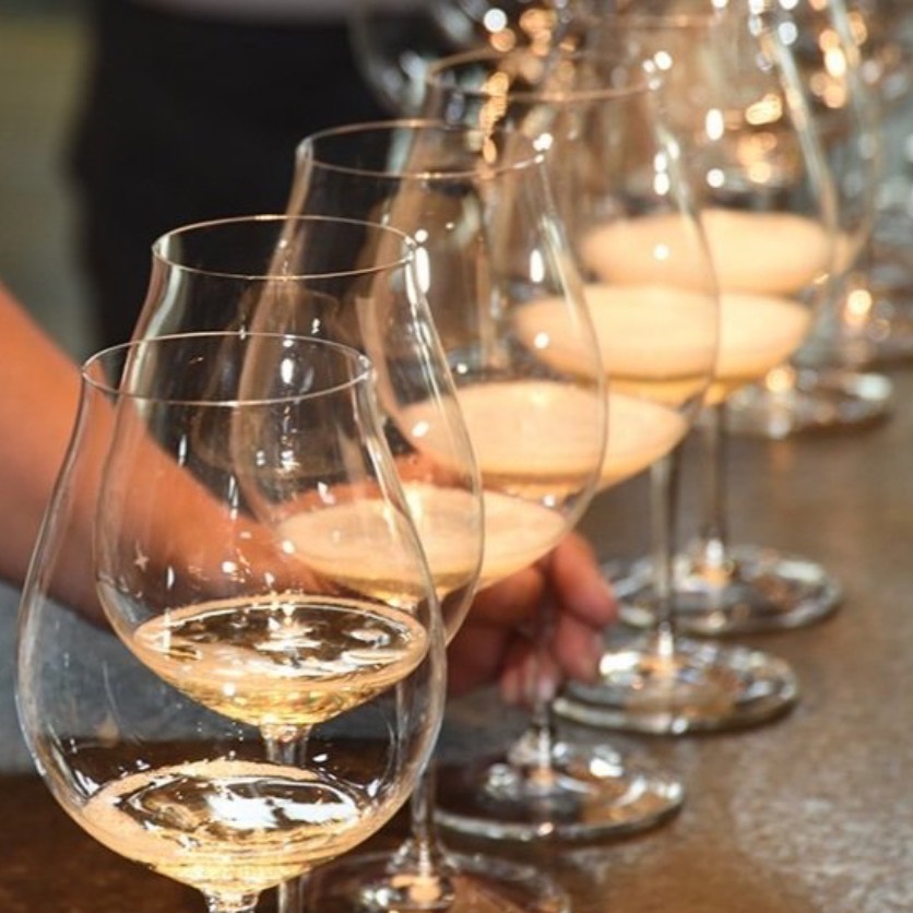 glasses of sparkling wine