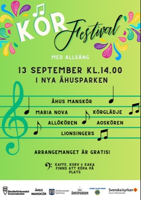 Evenemangs bild för evenemang Körfestival med Allsång i Nya Åhusparken
