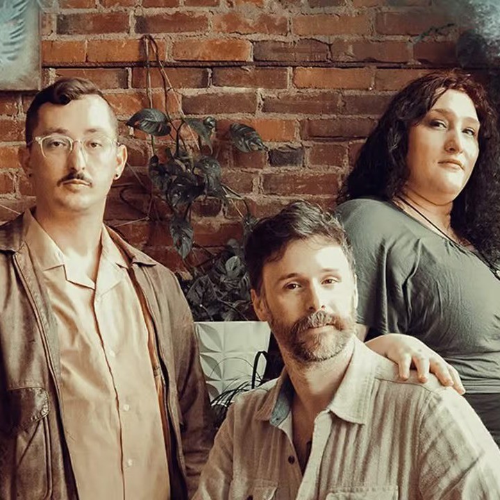 Portrait of Falcon Heart trio.