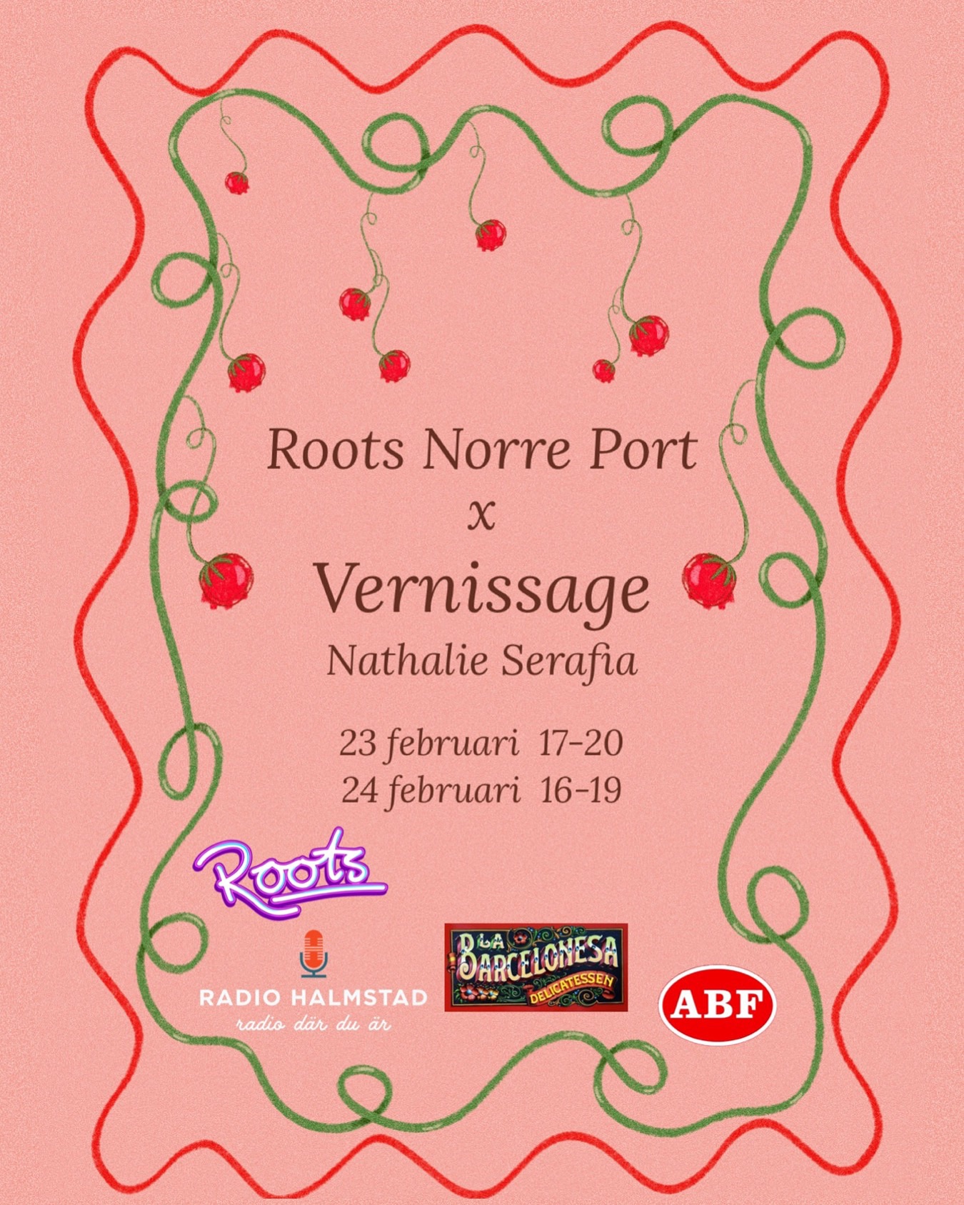 Bildbeskrivning saknas för evenemanget: Vernissage Nathalie Serafia x Roots Norre Port