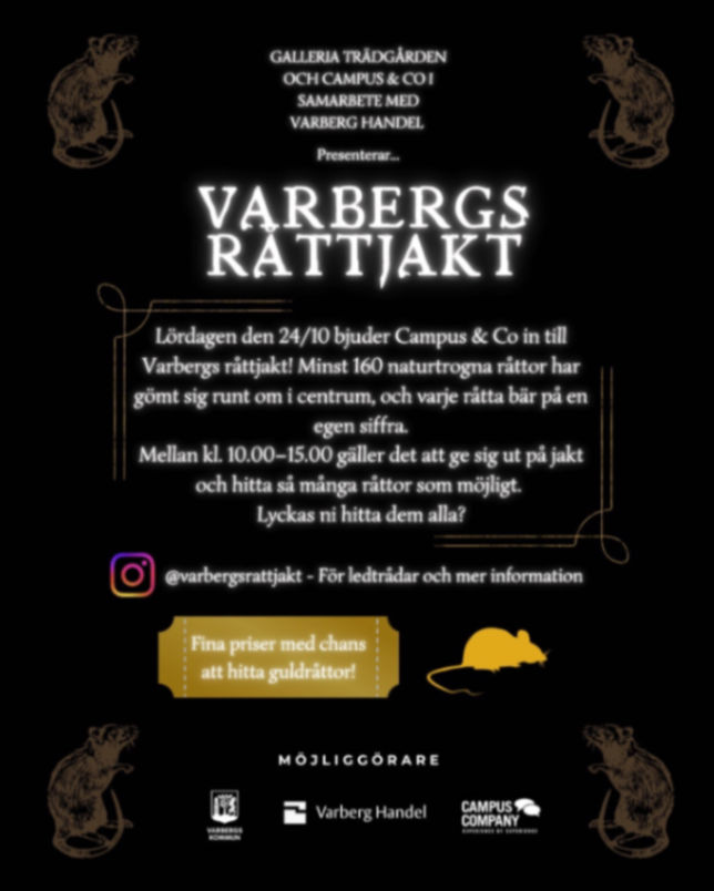 Råttjakten 2026 - Djur & Natur evenemang i Varberg