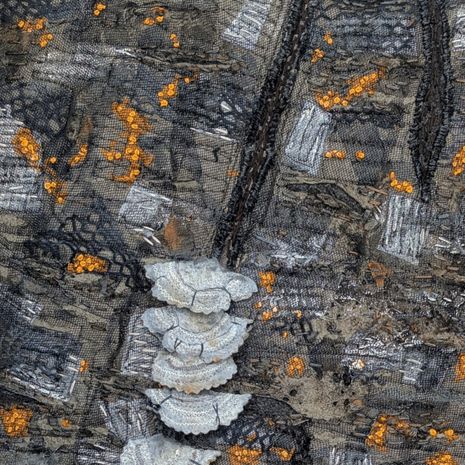 Event Photo: Between Frost and Bloom: A Fiber Art and Stained-Glass Exhibition