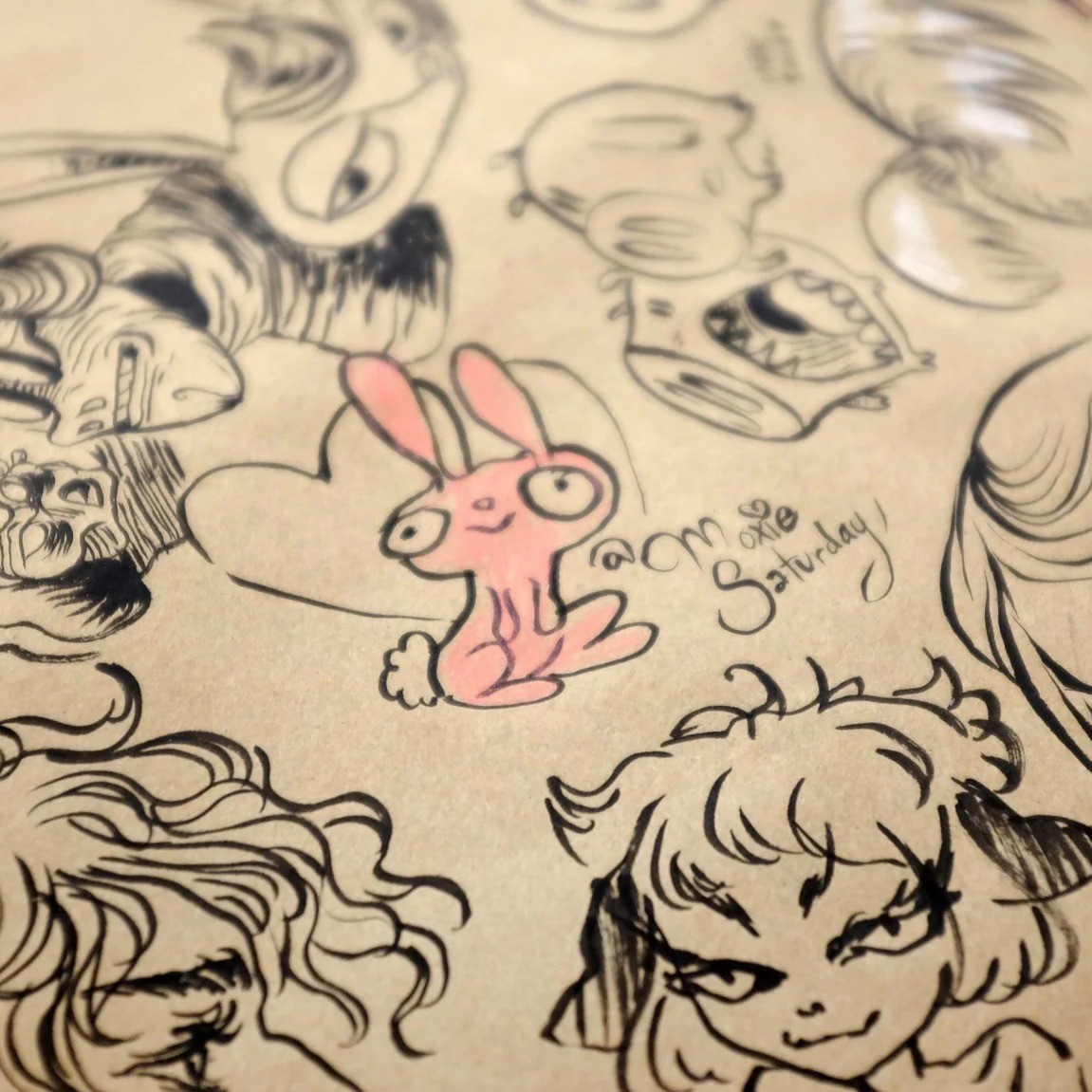 image of drawings on paper