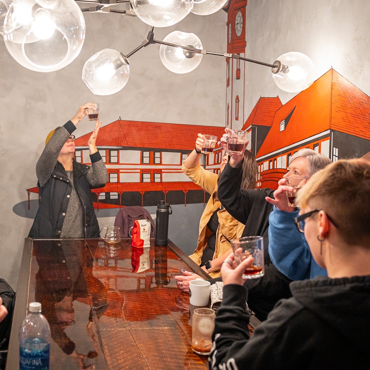 Coffee tasting on Coffee and Donut Tour