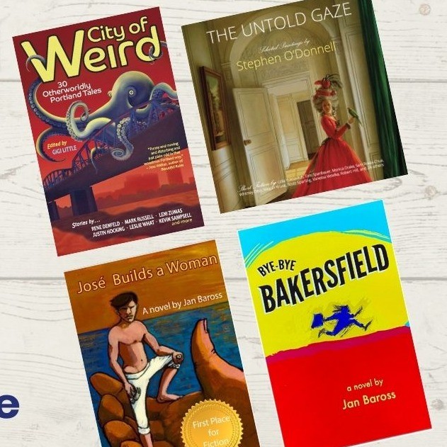 image of covers of four books