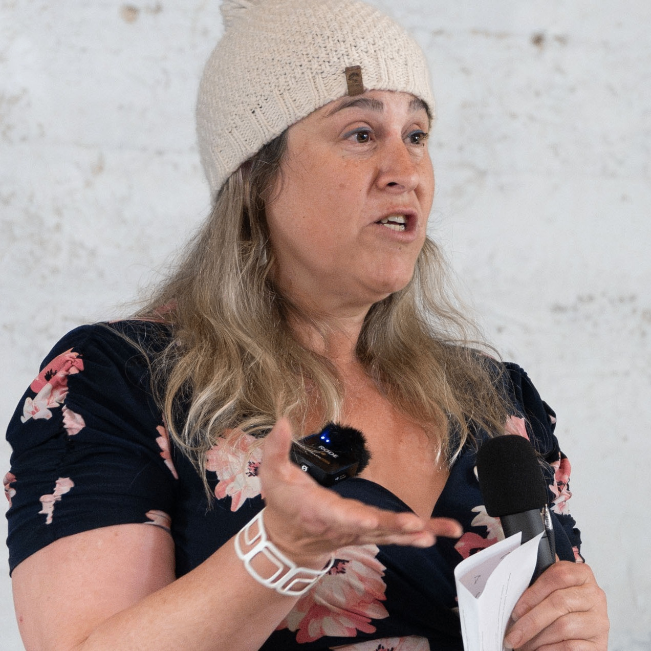 person with a microphone 