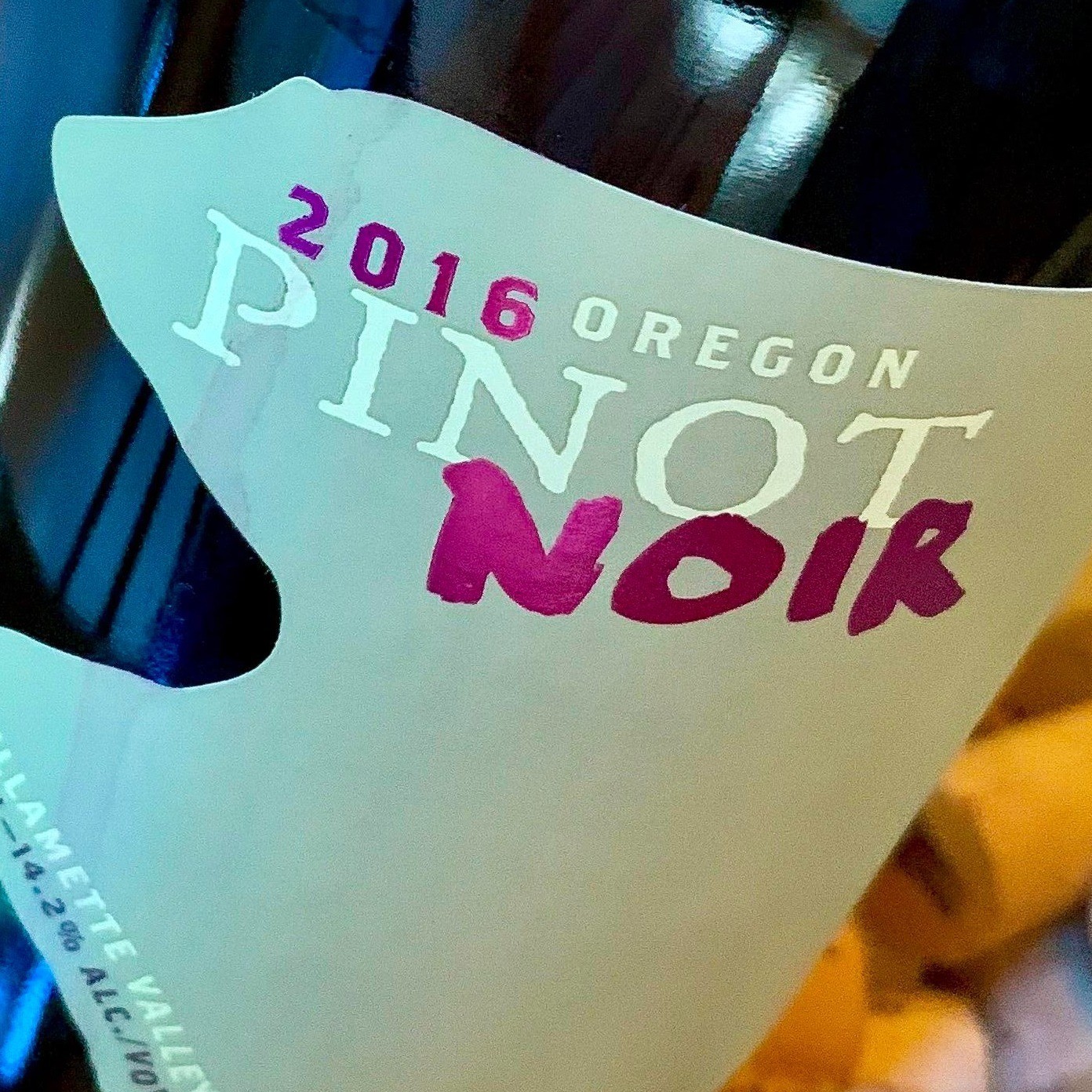a bottle of pinot noir