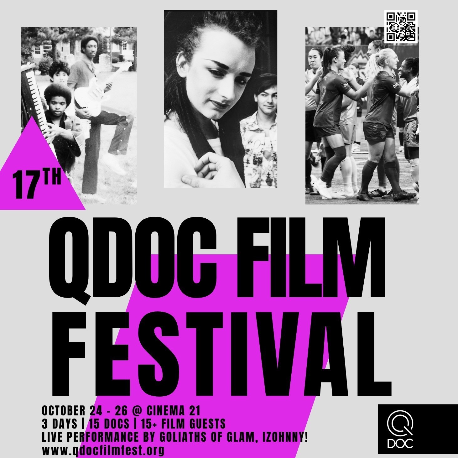 event poster with title in text