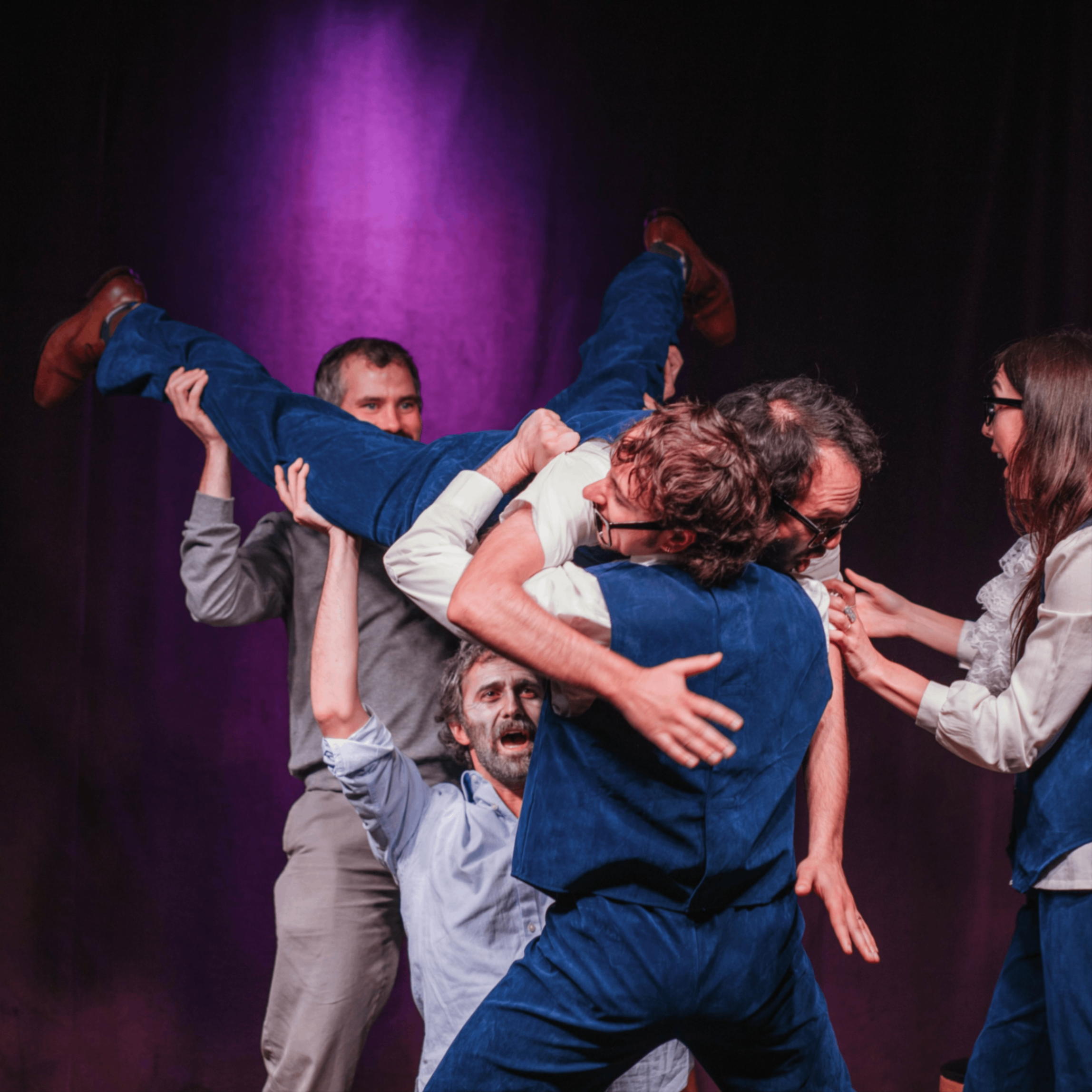 people performing on stage