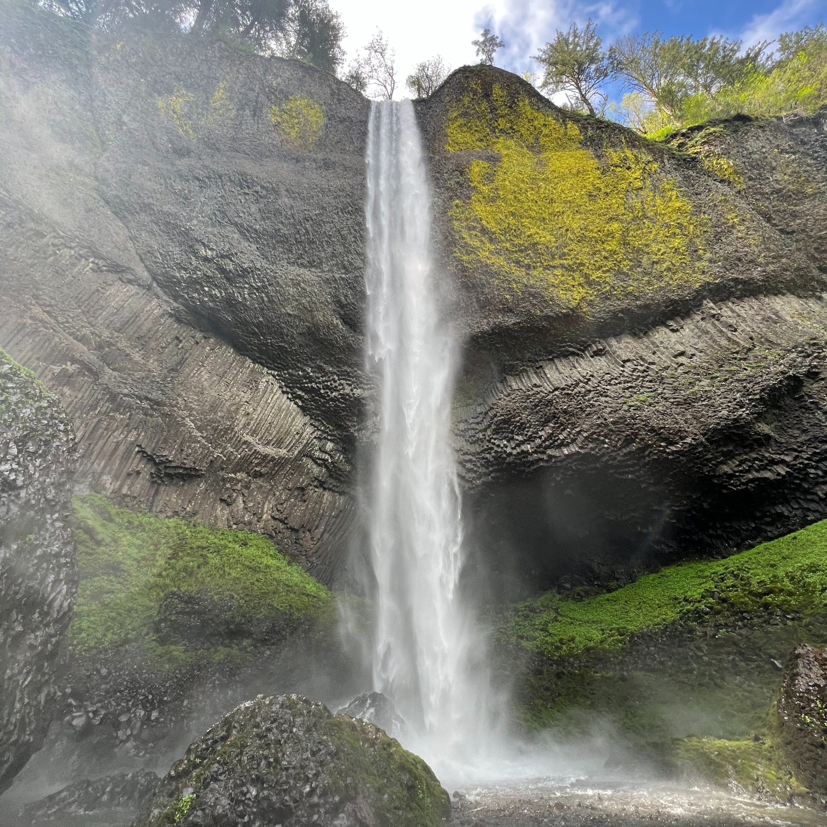 a large waterfall