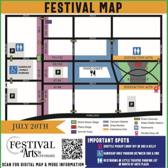 map of Festival of Arts in Gresham
