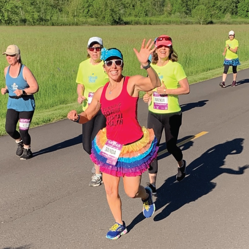 people running in a marathon