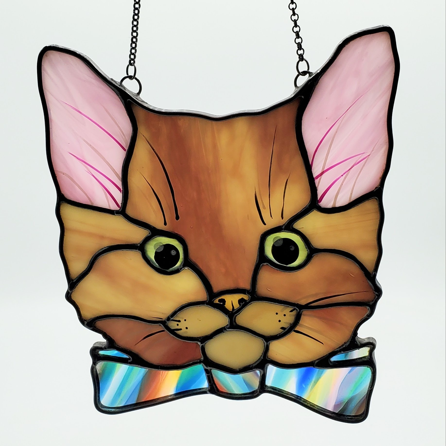 Stained Glass Kitten with Bowtie