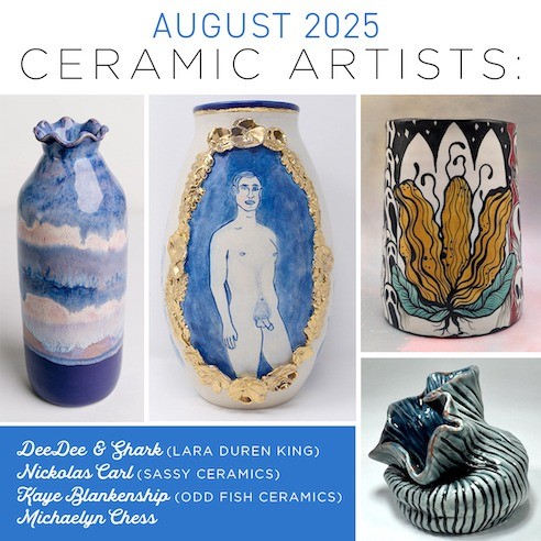 different ceramic items and name of event in text