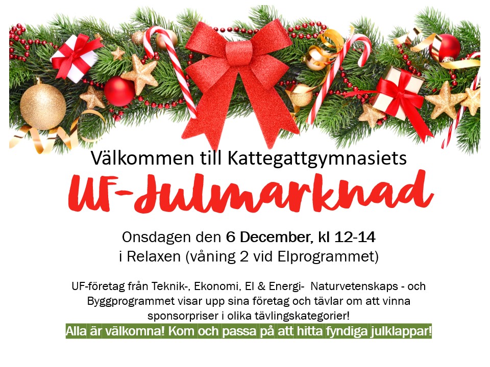 Bildbeskrivning saknas för evenemanget: UF-julmarknad på Kattegattgymnasiet 