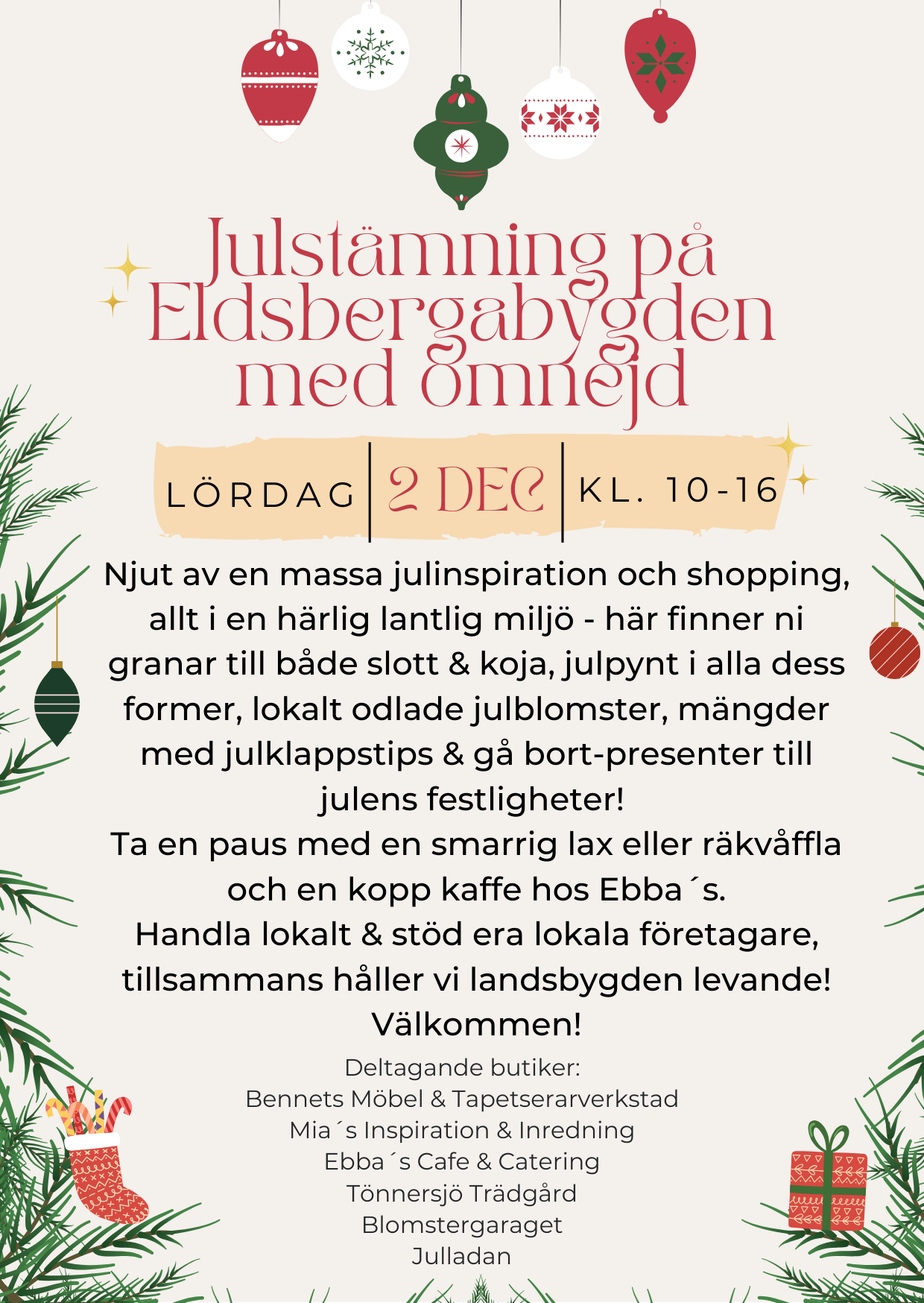 Bildbeskrivning saknas för evenemanget: Julstämning på Eldsbergabygden med omnejd